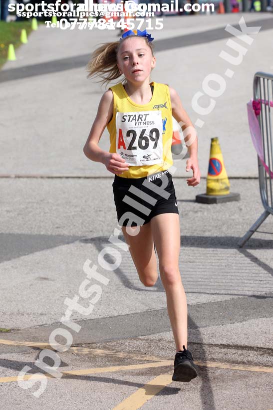 Girls under-15s 3 stage relay, Northern Senior 6 and 4 and Junior Stage Road Relays, SportsCity, Manchester. Photo:  David T. Hewitson/Sports for All Pics